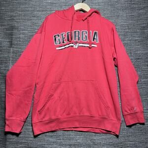 Georgia Bulldogs Hoodie Men's Large Red Pullover